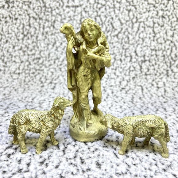 VTG Nativity Paper Mache 9 Figurine Set Baby Jesus Manger Mary Joseph Wise Men - Picture 9 of 16